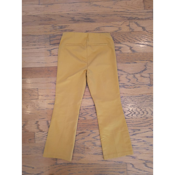 Crosby Dress Pants Women's Size 2 Yellow Cropped Flare Leg Side zip Career wear - Picture 7 of 16